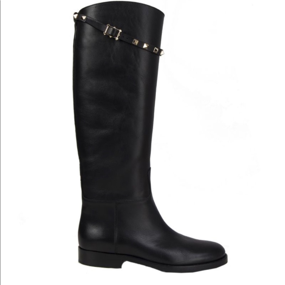 Valentino Rockstud riding boots